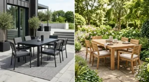 Metal vs. Wood Outdoor Dining Sets: Pros and Cons